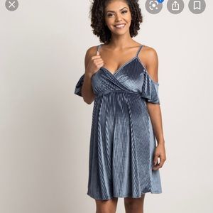 Pinkblush maternity velvet dress
